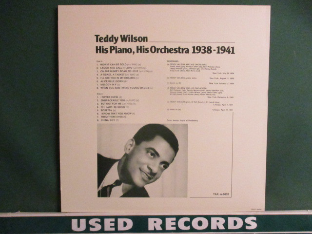 Teddy Wilson ： His Piano, His Orchestra 1938～1941 LP (( Swing Jazz / 落札5点で送料当方負担_画像2