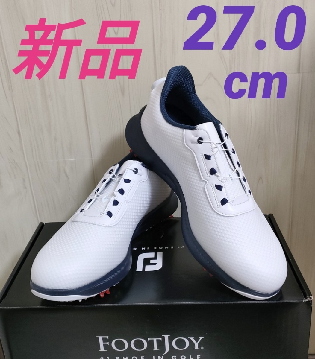 【新品】フットジョイ　FootJoy　 ATAK BOA アタック ボア ソフトスパイク メンズ ゴルフシューズ 日本正規品　27cm　ホワイト