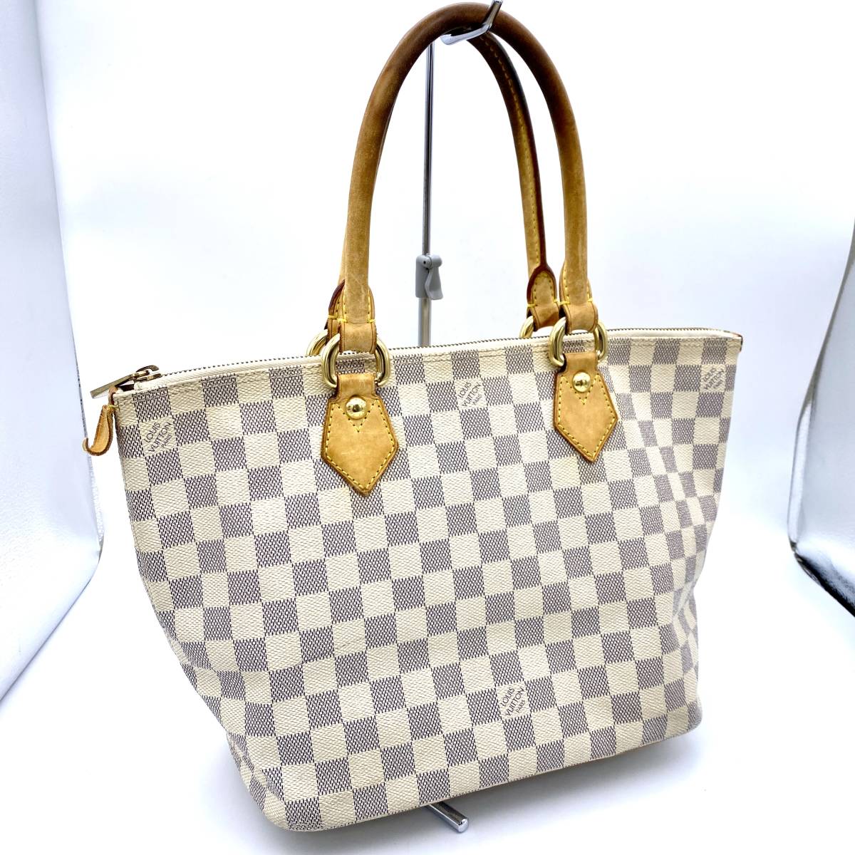 TY0750■LOUIS VUITTON ルイヴィトン ダミエ アズール サレヤ PM VI3007 ハンドバッグ トートバッグ レディース ※サイドちぎれ有り_画像1