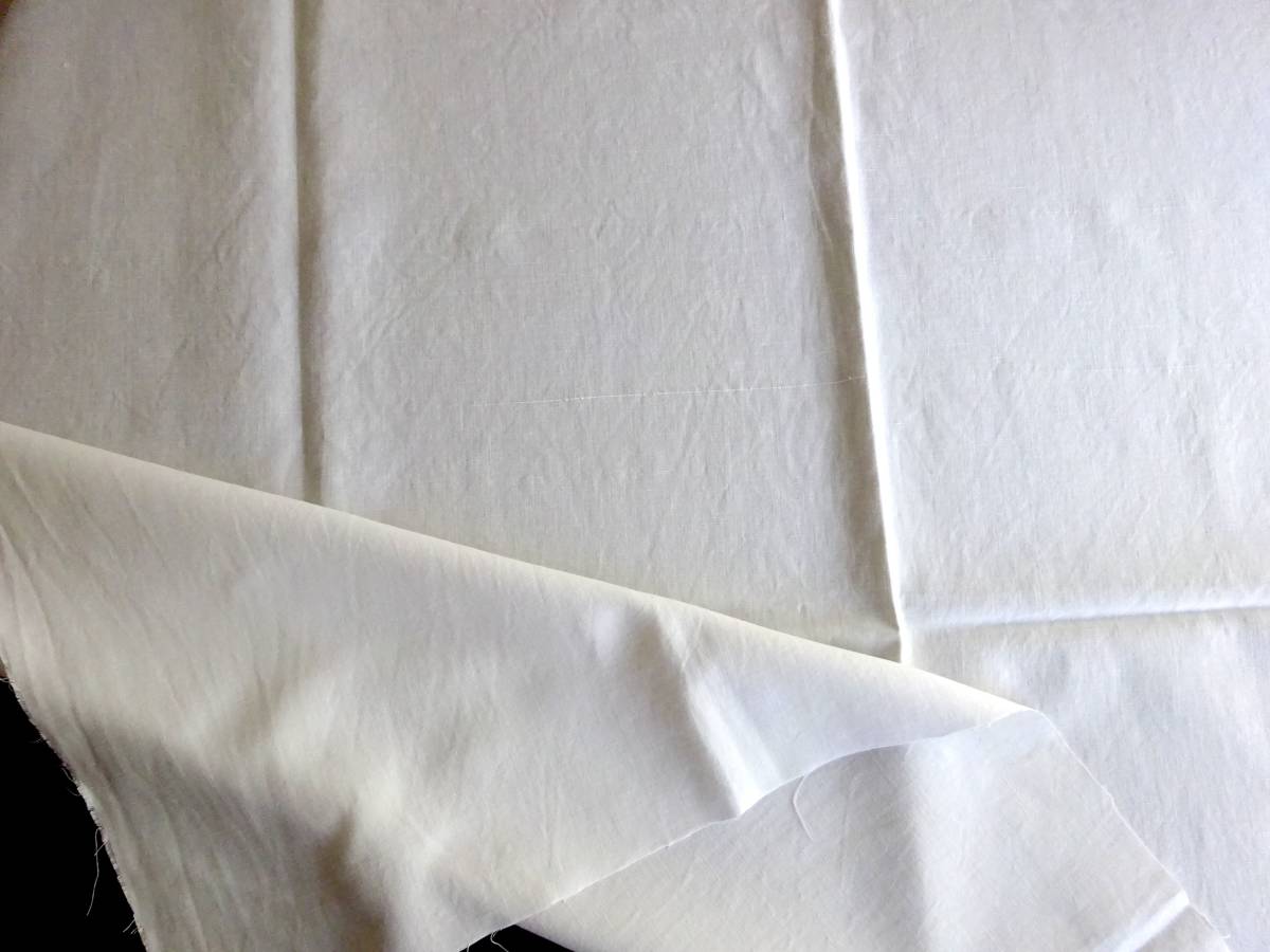 1900年 フランス 112cm×75cm クロス リネン 布材 縫製 古布 民藝 工藝 美術 服飾 半物 テキスタイル Linen アンティーク F2_画像6