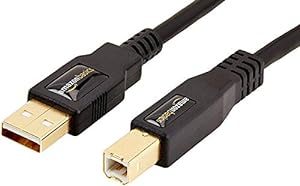 1.8m Amazonベーシック USB2.0ケーブル プリンター用 1.8m (タイプAオス - タイプBオス), ブラッ_画像1