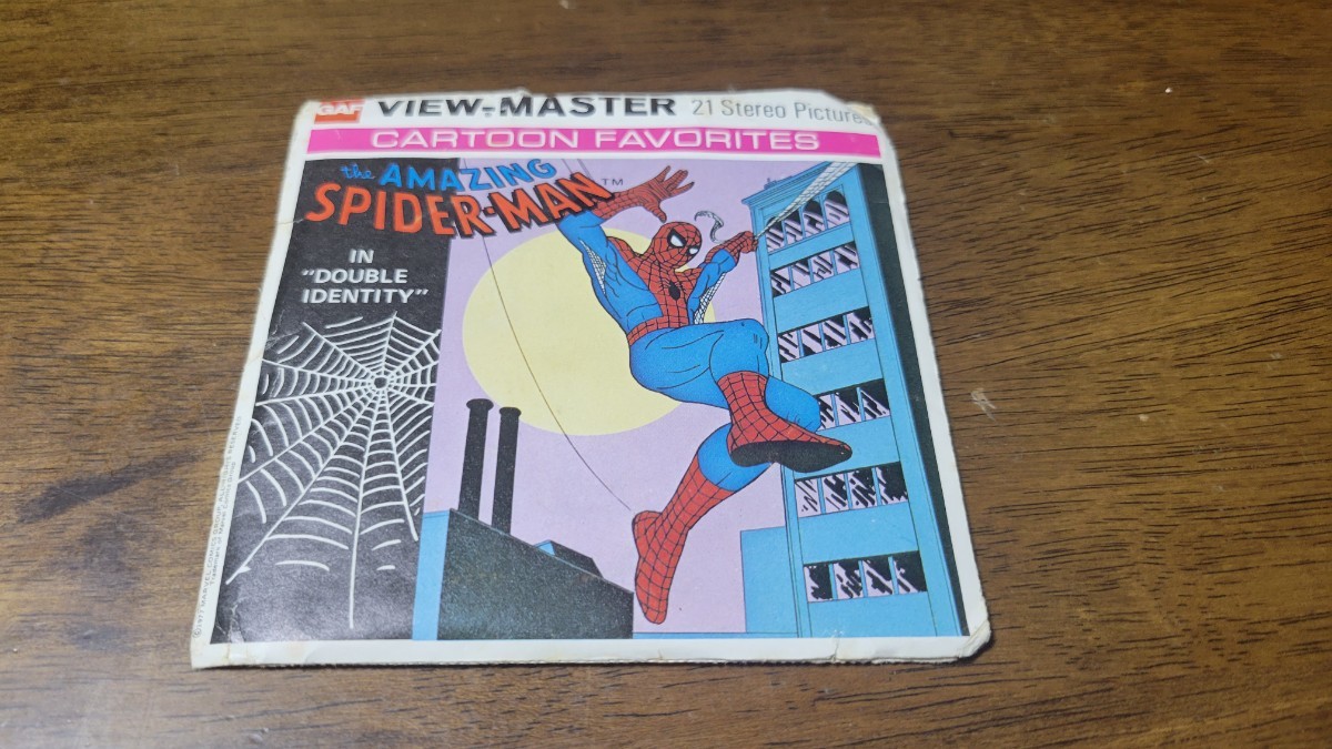 希少 当時物 SPIDER-MAN TALKING VIEW-MASTER REEL スパイダーマン トーキング ビューマスター リール 1977年 マーベル ヴィンテージ _画像1