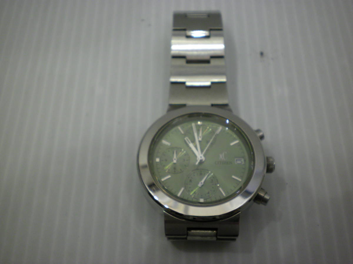 2678　 シチズン クロスシー クロノグラフ CITIZEN XC 0560-H25969 Y GN-4-S⇒10 CITIZEN XC デイト クォーツ 【中古品】_画像1