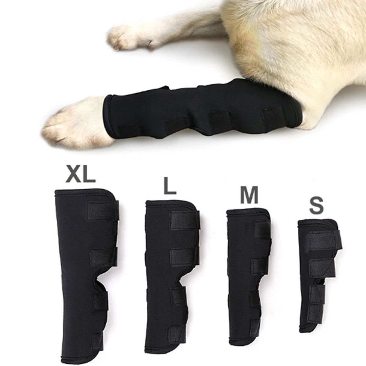 ③犬用膝サポーター Lサイズ ※片足1枚  関節痛 傷口カバー 犬の脚パッド ペット用保護具