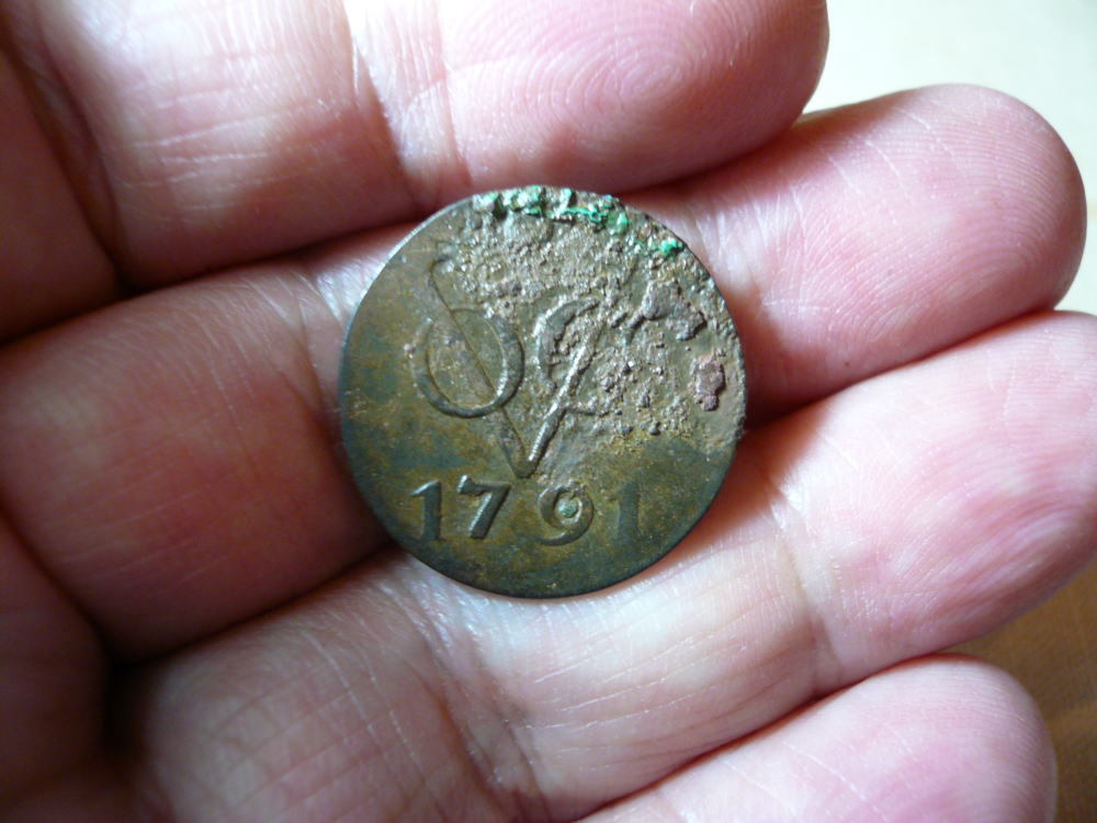 荷蘭東印度公司VOC銅幣1791硬幣貨幣硬幣 原文:オランダ　東インド会社　VOC　銅貨　1791　コイン　硬貨　貨幣　古銭