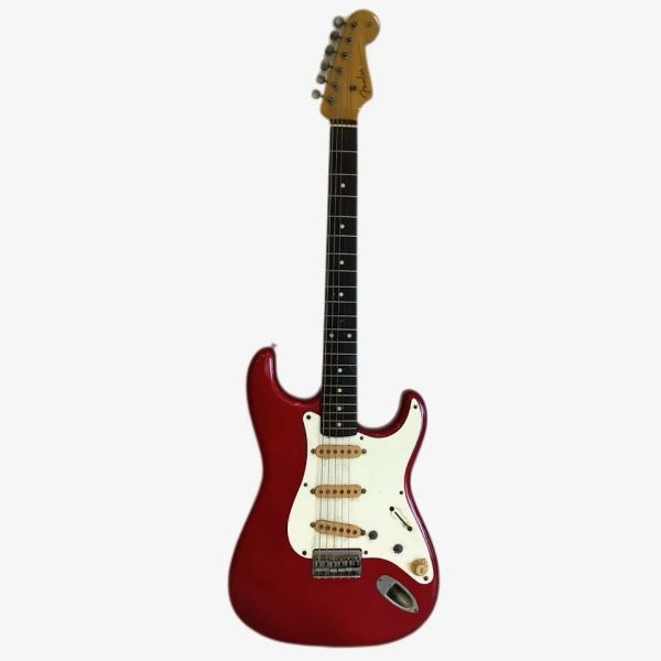 仙14　Fender STRATOCASTER エレキギター STタイプ レッドカラー 6弦 フェンダー ストラトキャスター バンド エレキ_画像1