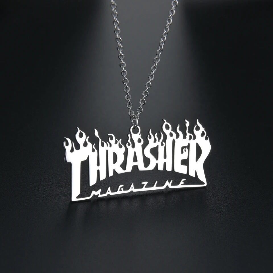 スラッシャー　ステンレスネックレス　シルバーThrasher_画像3