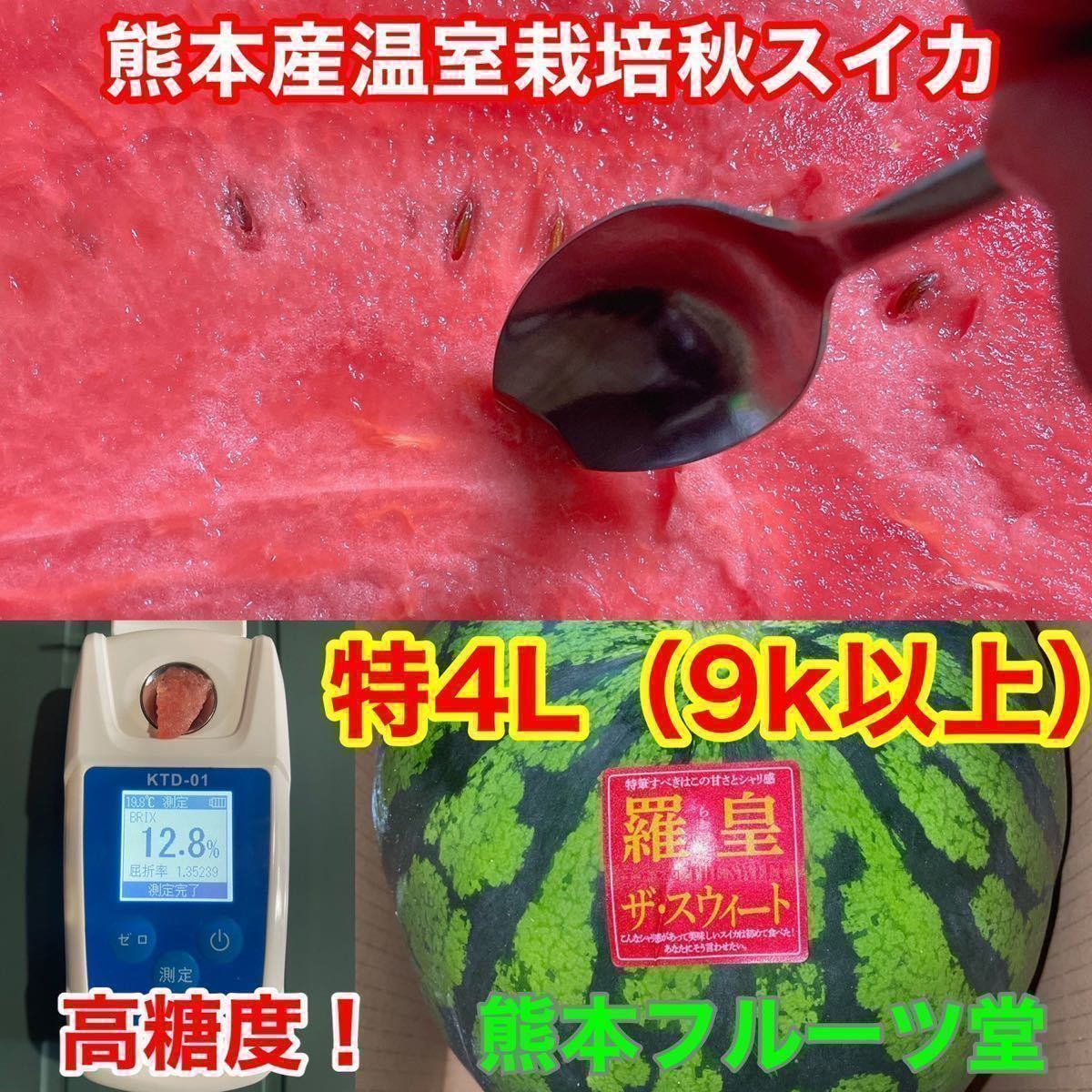 カウントダウン！【秀品】大人気生産者！希少な『絶品秋スイカ』熊本産【羅皇】4Lサイズ（1玉9kg以上）熊本フルーツ堂41_画像2