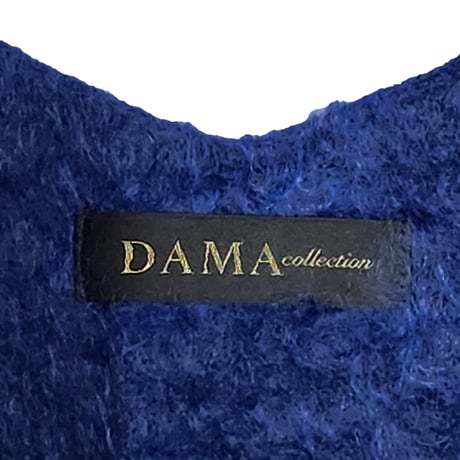 ☆1円スタート 売切り☆ G151ゆ DAMA collection カシミヤ100％ ニット セーター 前後2WAY 長袖 秋冬 レディース サイズ1 S ネイビーブルー_画像5