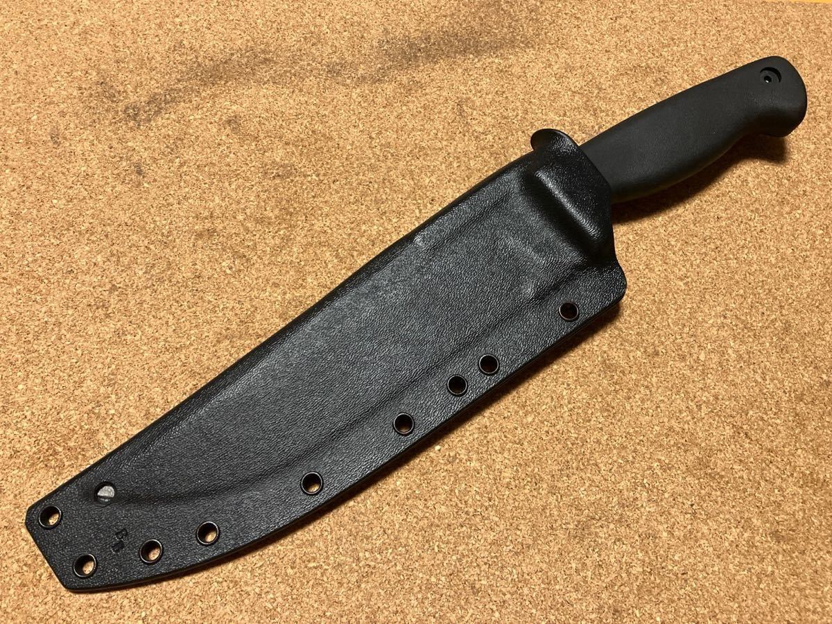 BUSSE SYKCO Scrap Yard Knife Company DB-322 FIGHTER SR-101 Steel Blade Black Resiprene C Handle w/BuyBrown Kydex Sheath 中古良品_画像8