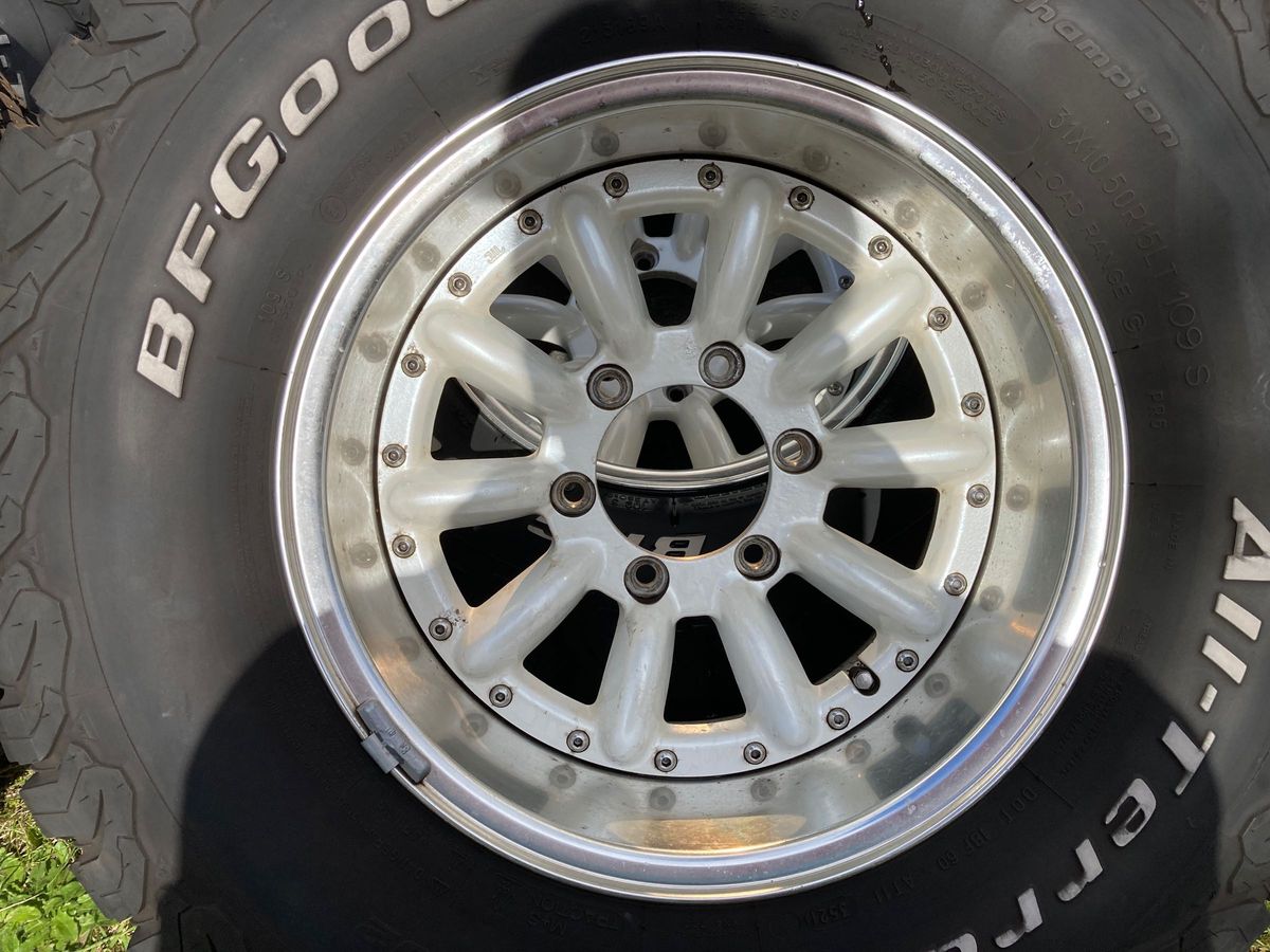 デセム10 15インチ 6H PCD139.7 オフセット-34 BFグッドリッチA/T KO2 31x10.5R15 4本セット