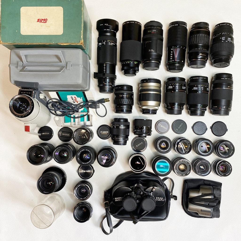 まとめ売り Canon Nikon Minolta Sigma Tamron ELMO Kenko など レンズ