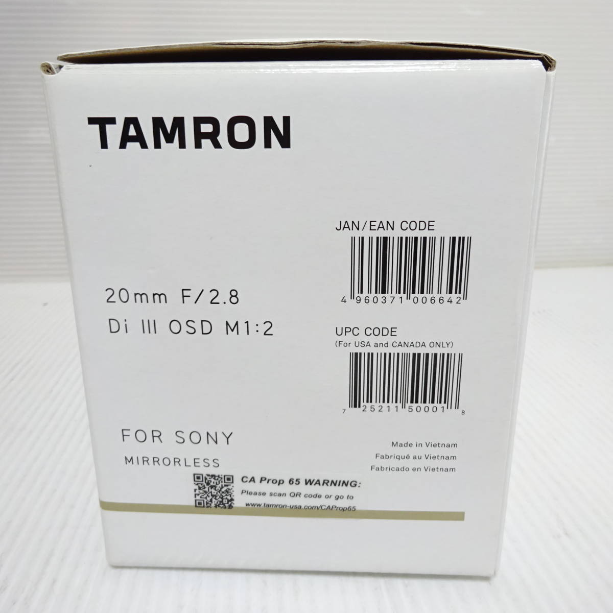 【2206842/191/mrrz】TAMRON 20mm F/2.8 Di Ⅲ OSD M1：2 カメラレンズ 動作未確認 60サイズ発送同梱不可_画像10