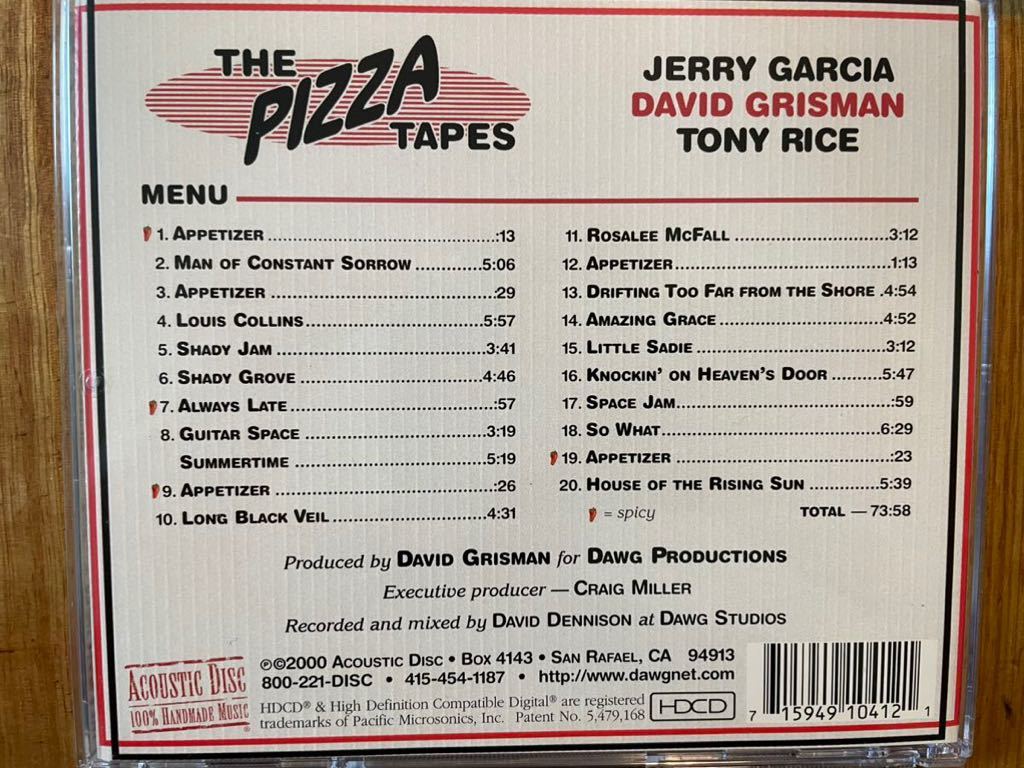 CD JERRY GARCIA. DAVID GRISMAN. TONY RICE / THE PIZZA TAPES_画像4