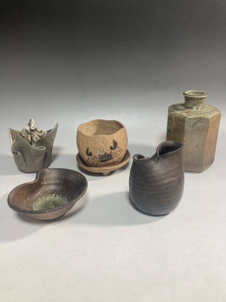 【2A25】酒器 徳利 茶器 焼物 皿 器　まとめて　備前 陶器 茶道華道_画像1