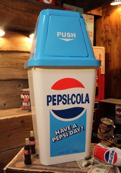 1円 新品 PEPSI COLA 20L ダストボックス ゴミ箱 ペプシ コーラ ごみ箱 アメリカンインテリア アメリカン雑貨 ガレージ_画像1