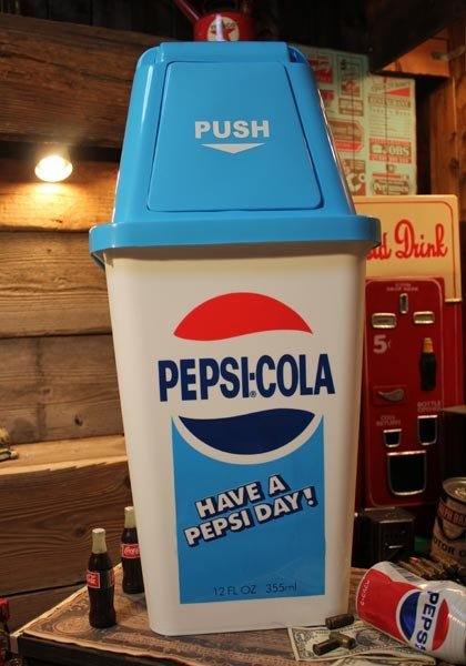 1円 新品 PEPSI COLA 20L ダストボックス ゴミ箱 ペプシ コーラ ごみ箱 アメリカンインテリア アメリカン雑貨 ガレージ_画像3