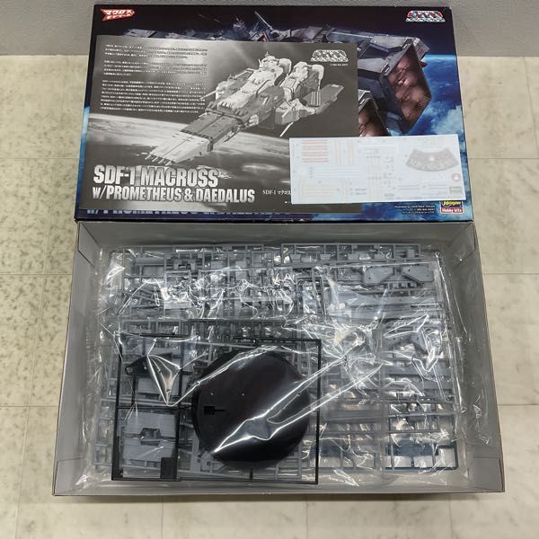 1円〜 ハセガワ 1/4000 超時空要塞マクロス SDF-1 マクロス要塞艦 w/プロメテウス&ダイダロス_画像2