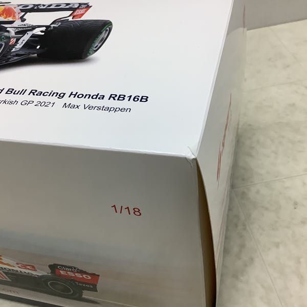 1円〜 破損 スパーク 1/18 レッドブルレーシング Honda RB16B トルコGP 2021 2nd M.フェルスタッペン #33_画像8