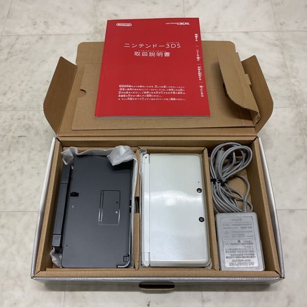 1円〜 欠品 動作確認/初期化済 ニンテンドー3DS CTR-001 本体 アイスホワイト ミスティピンク_画像2