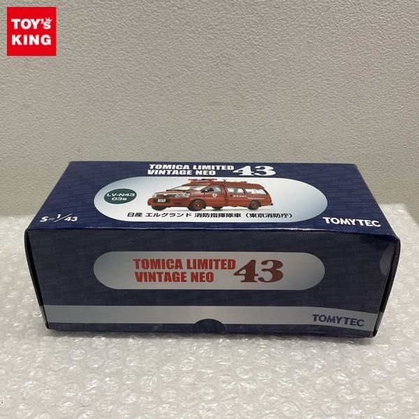 1円〜 トミカ リミテッド ヴィンテージ ネオ 1/43 LV-N43 03a 日産 エルグランド 消防指揮隊車 東京消防庁_画像1