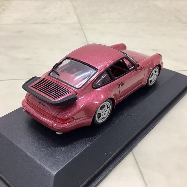 1円〜 ミニチャンプス 1/43 ポルシェ911 ターボ 1990 レッドメタリック、ポルシェ911 カレラ S カブリオレ 2005 レッド_画像3