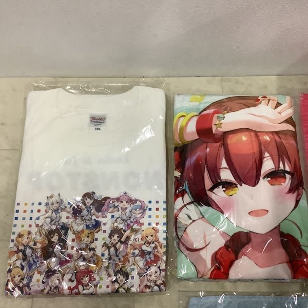 1円〜 ホロライブ 全員集合Tシャツ 白 XXLサイズ C100 バスタオル ハンドタオル 尾丸ポルカ 白銀ノエル ルーナ色のタンブラー他_画像2