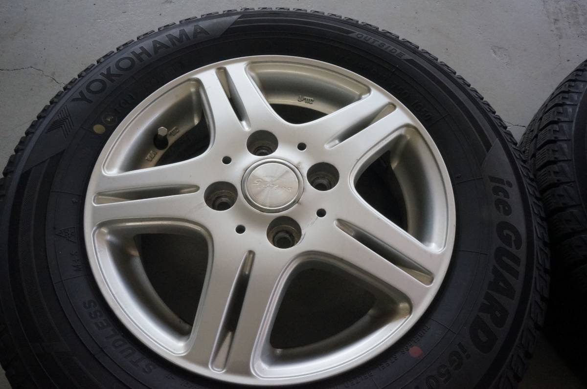 １６・YHスタッドレスとアルミホイールセット★145/80R13★中古4本★アルト・ミラ・プレオ等_画像4