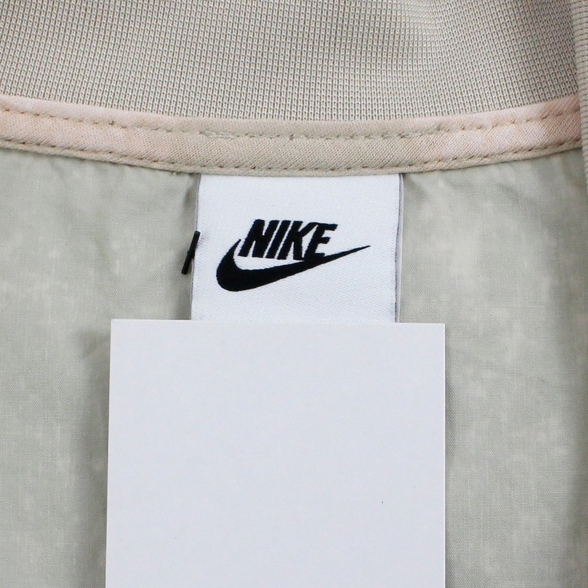 新品 秋冬 NIKE ナイキ ウーブン ボンバー ジャケット XL ジップアップ ブルゾン ビッグロゴ 刺繍 メンズ ベージュ ◆SZ1335B_画像8