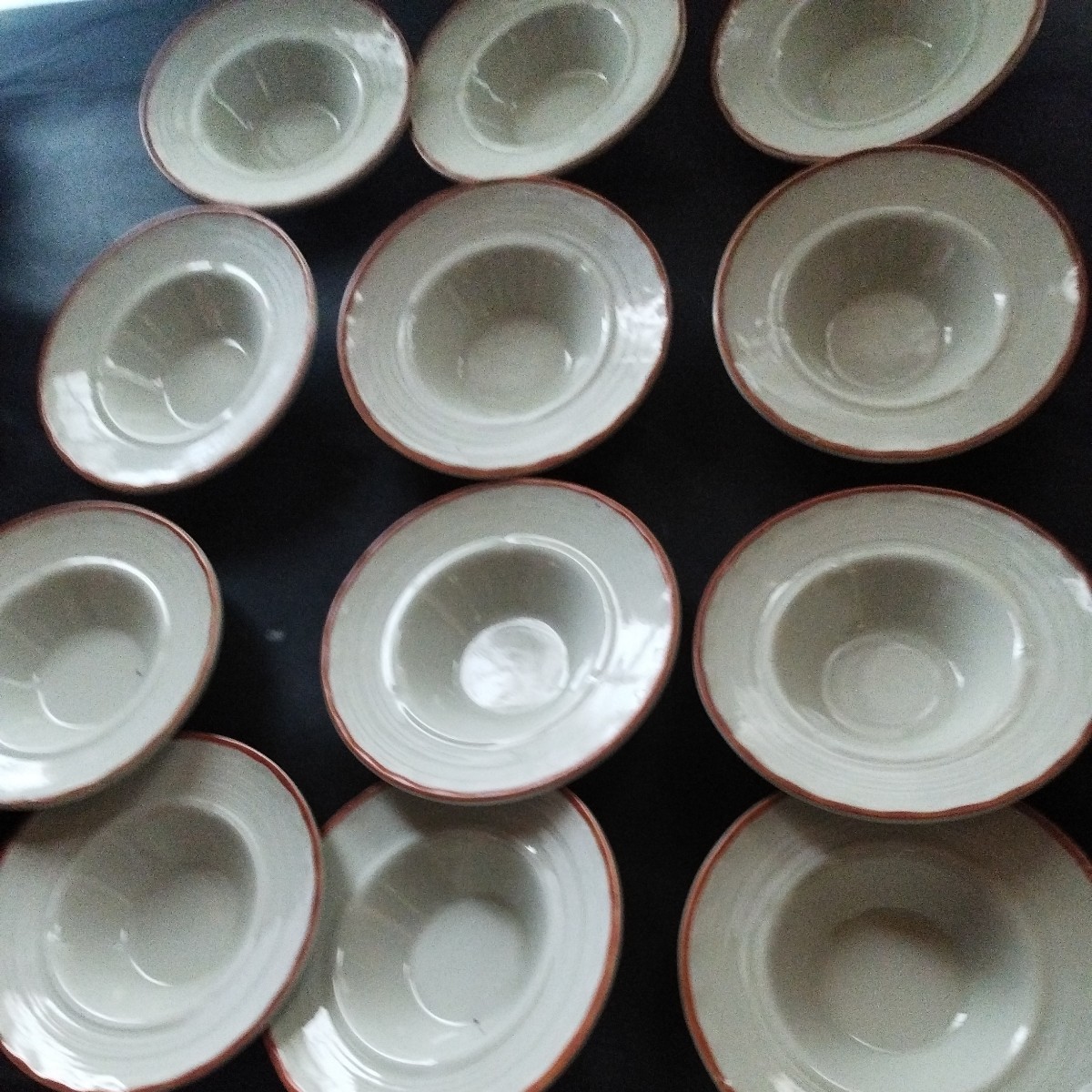 C 昭和蔵出し　陶器灰皿小12個_画像1