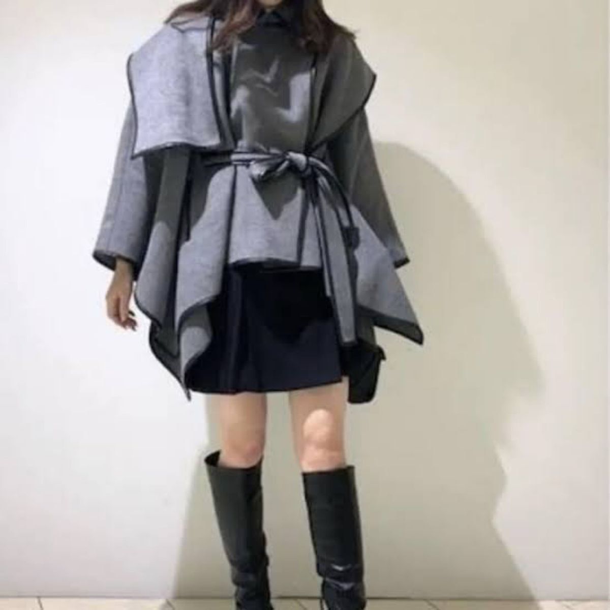 新品タグあり 【SNIDEL×新木優子×sweet】コート ポンチョ GRY 新品タグあり 【SNIDEL×新木優子×sweet】コート ポンチョ GRY