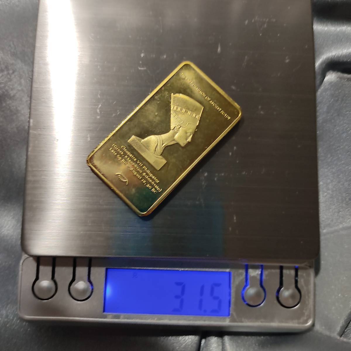 1円スタートGOLD 国内発送 インゴット 31.5g 金 ゴールドバー ゴールド コイン18kGP メッキ レプリカ 整理品5_画像3