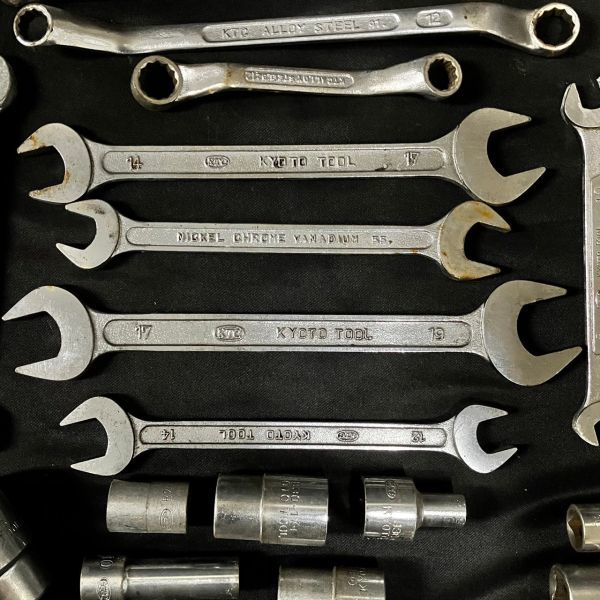 BJM313T KTC KYOTO TOOL 京都機械工具 メガネレンチ 両口スパナ ソケット 六角 他 工具セット まとめ_画像3