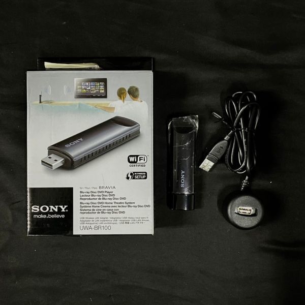 CKM223T SONY ソニー UWA-BR100 USB無線LANアダプター 無線インターネット接続 ブラック系_画像1