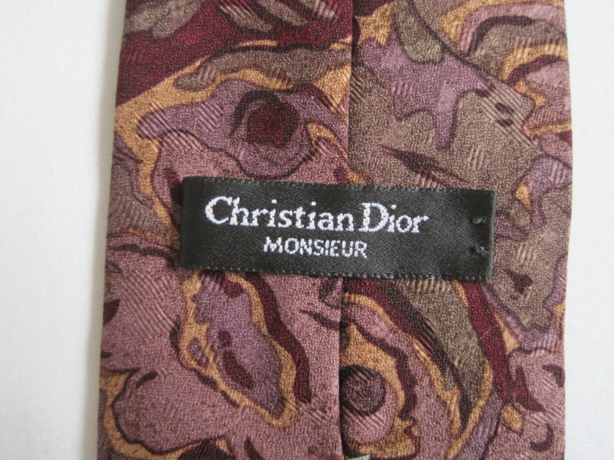 ＊Christian Dior MONSIEUR　クリスチャンディオール ムッシュ　ネクタイ　ポリエステル　USA製_画像3