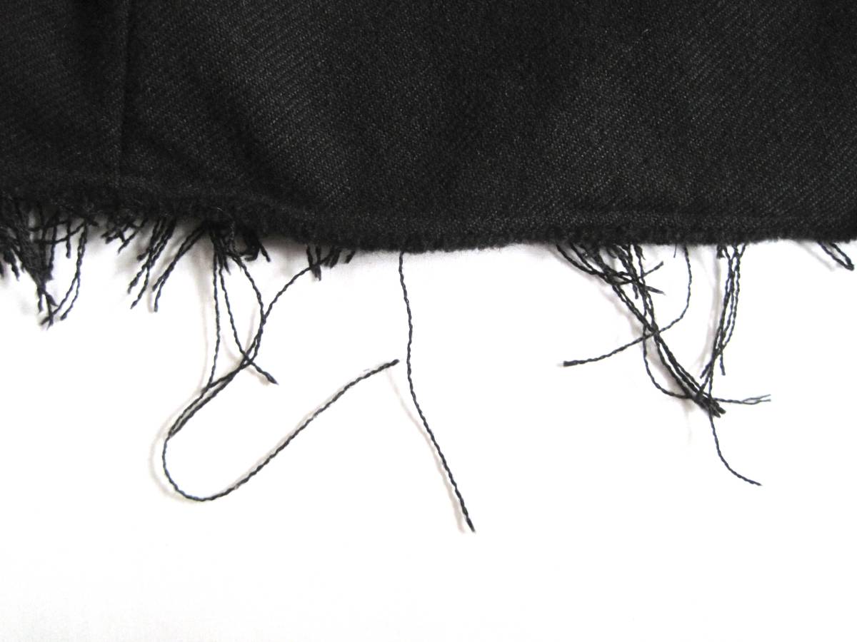 SHELLAC　シェラック　ポリエステルウール素材　コート　黒　切りっぱなしデザイン 46_画像9