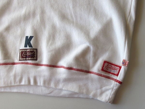 Karl Helmut Karl hell m Logo badge Logo print sweat sweatshirt L white PINK HOUSE Pink House Kaneko Isao 