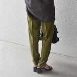 【即決】21aw 美品*SHIPS｜シップス 柔らかジャージー♪テーパードイージーパンツ オリーブ_画像2