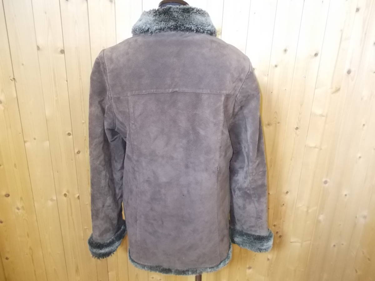 a567◆Eddie Bauer ピッグレザージャケット◆サイズS 本革 裏地温かい エディーバウアー 豚革 ジャケット レディース 5K_画像3