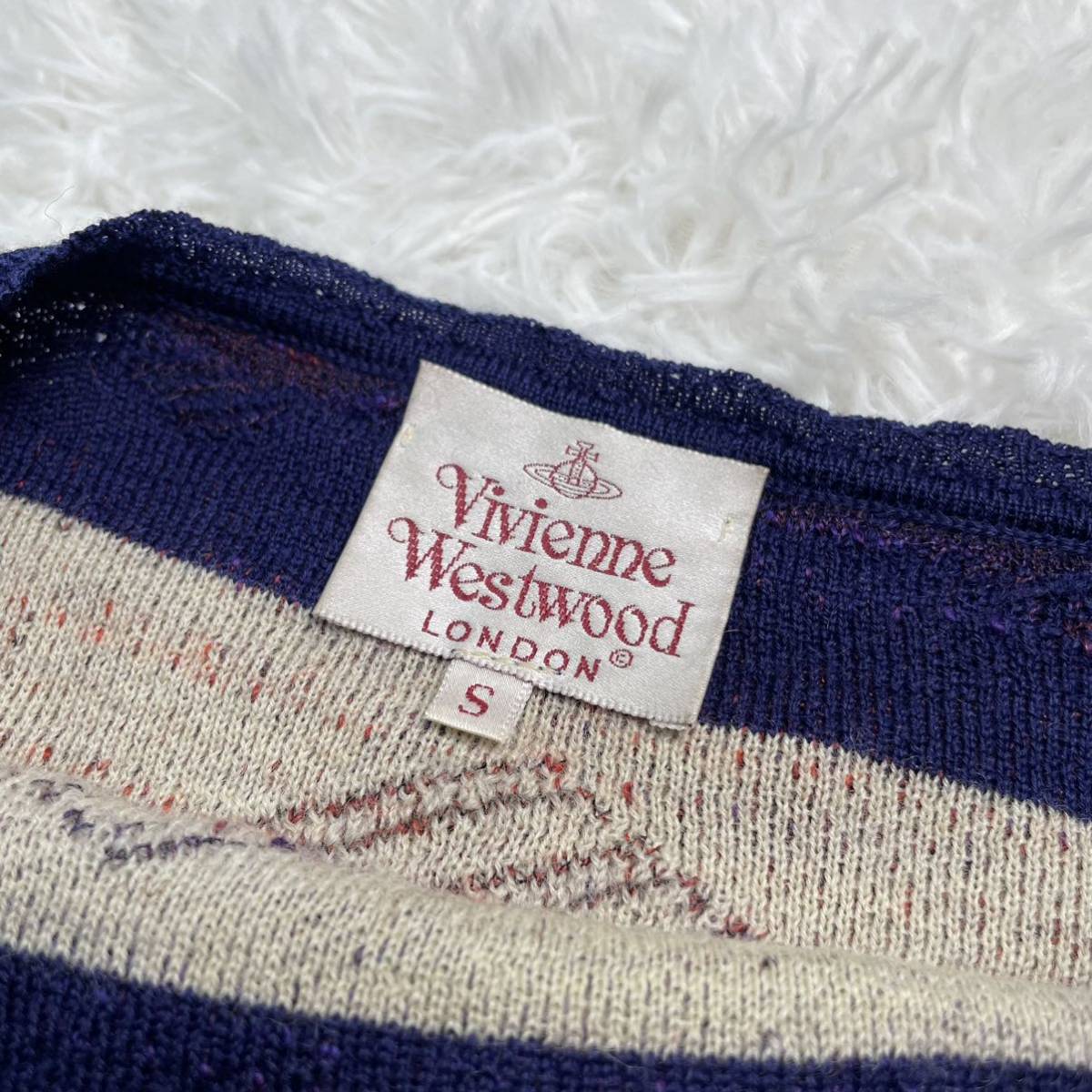 【美品】Vivienne Westwood ヴィヴィアン ウエストウッド ウール ニット セーター マルチ S アーカイブ_画像6