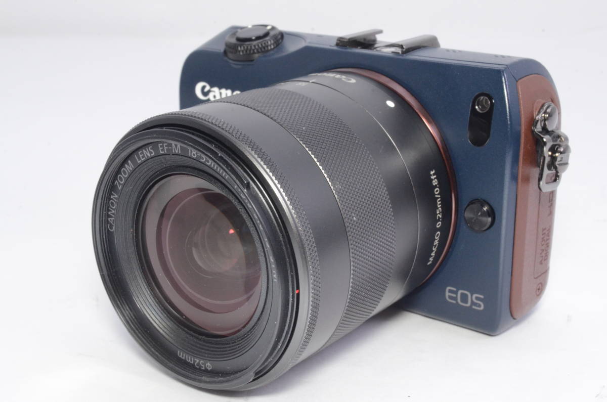 超美品★Canon キャノン EOS M ベイブルー EF-M18-55mm F3.5-5.6 IS STM 付属 レンズキット ミラーレス一眼カメラ 11006Y_画像2