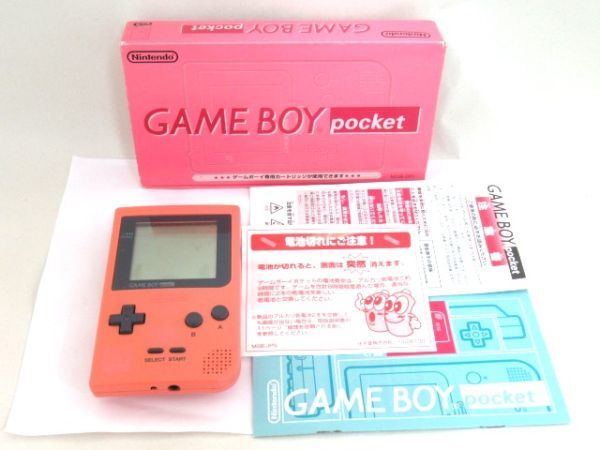 Z 9-3 Nintendo GAMEBOY pocket ニンテンドー ゲームボーイ ポケット ピンク MGB-001 箱.取扱説明書付 動作確認済