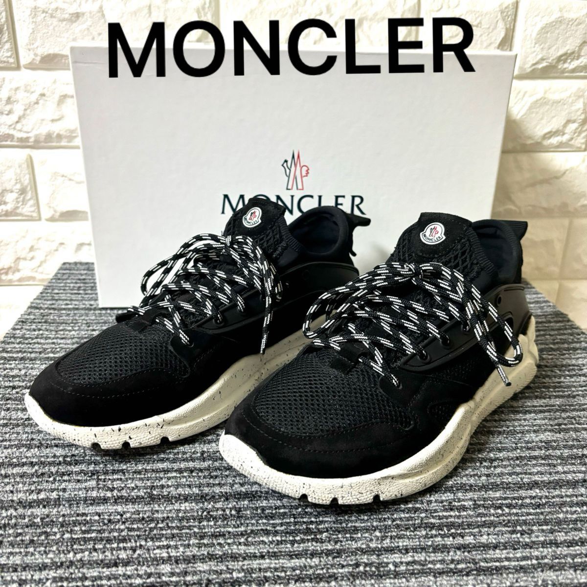 美品】MONCLERモンクレール・スエードメッシュスニーカー 美品】MONCLERモンクレール・スエードメッシュスニーカー
