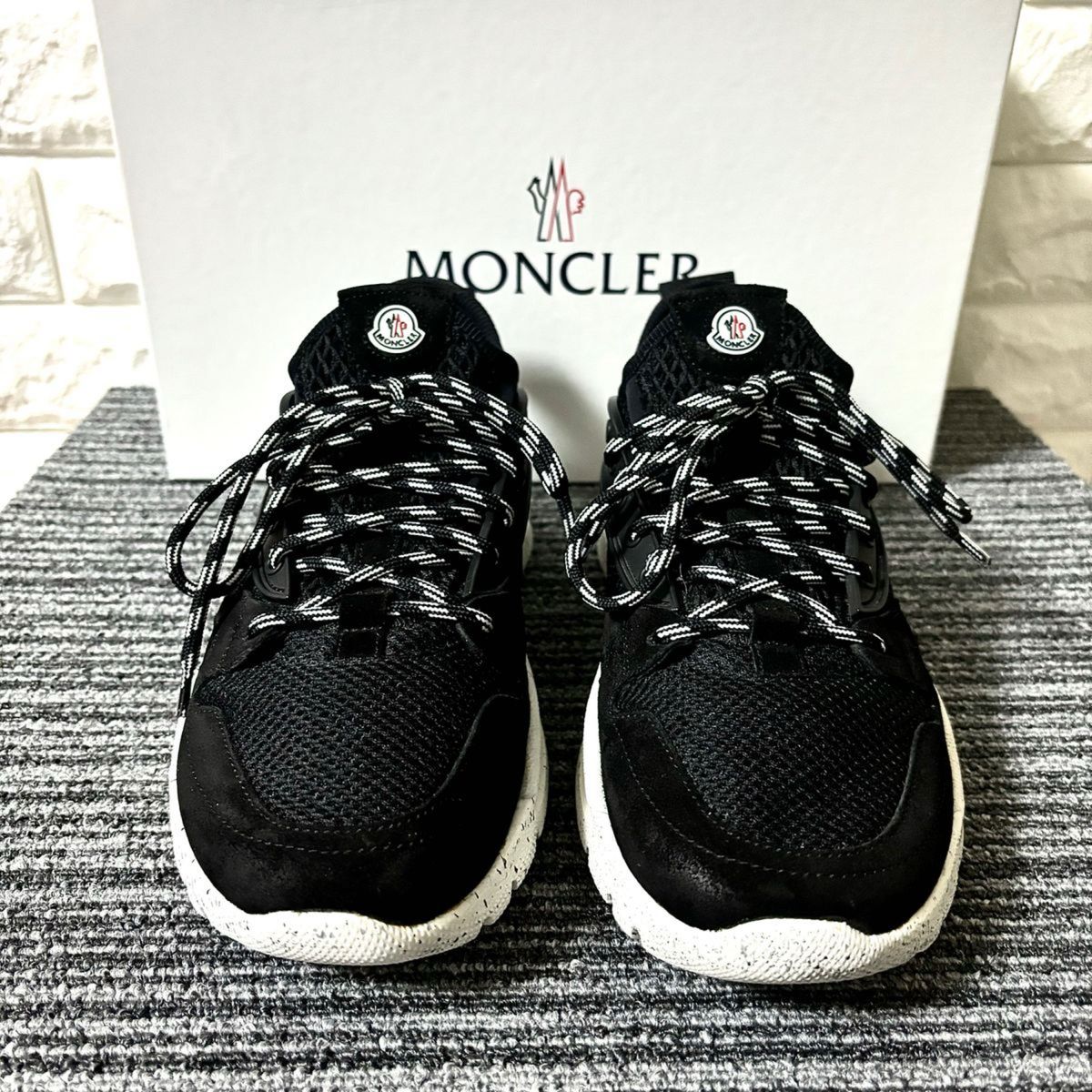 美品】MONCLERモンクレール・スエードメッシュスニーカー 美品】MONCLERモンクレール・スエードメッシュスニーカー