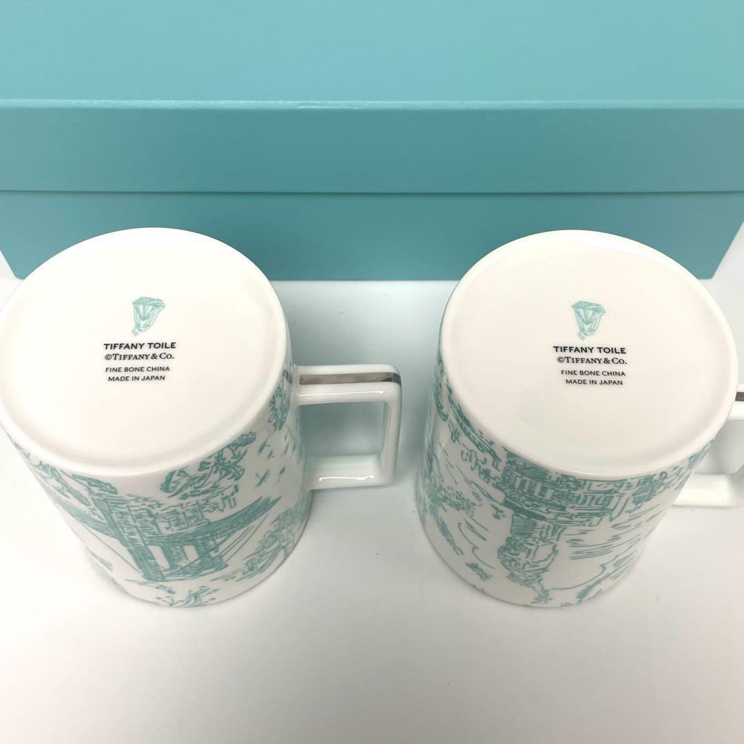 【新品】 Tiffany & Co. ティファニー ボーンチャイナ マグカップ ペア セット 海外限定 ブランド_画像3