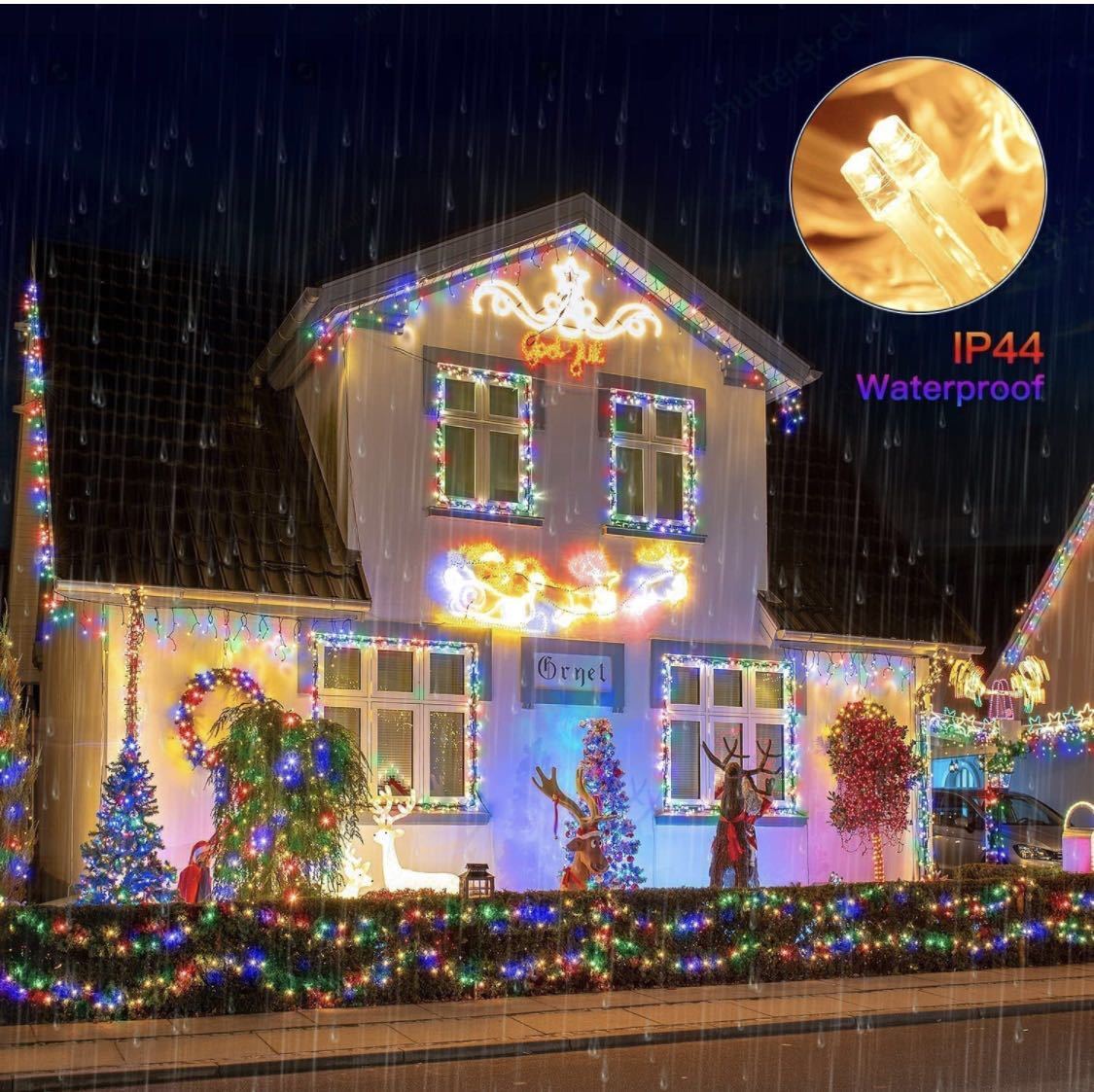 LEDイルミネーションライト 200球20m USB クリスマスライト カラフルの画像2