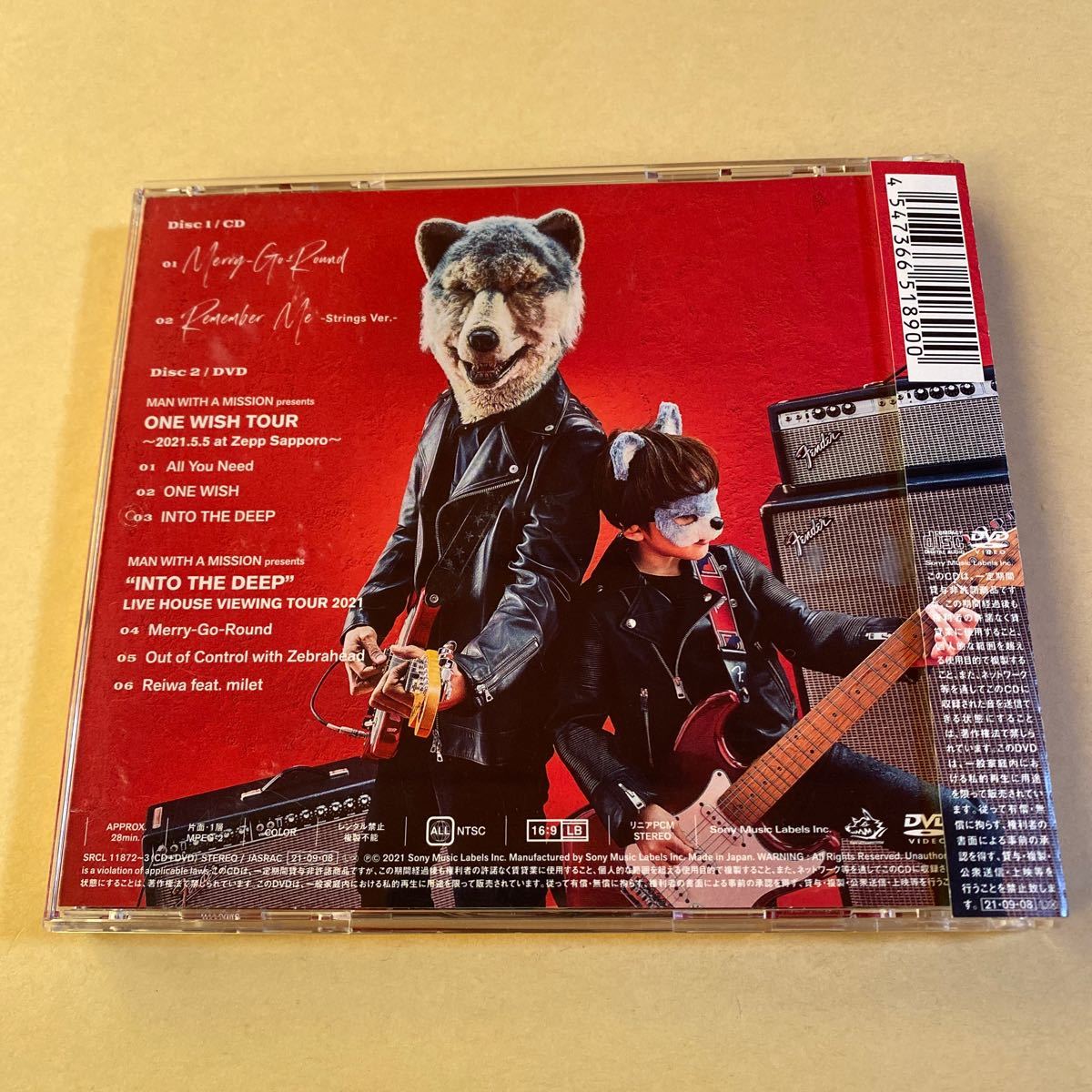 MAN WITH A MISSION SCD+DVD 2枚組「Merry-Go-Round」_画像2