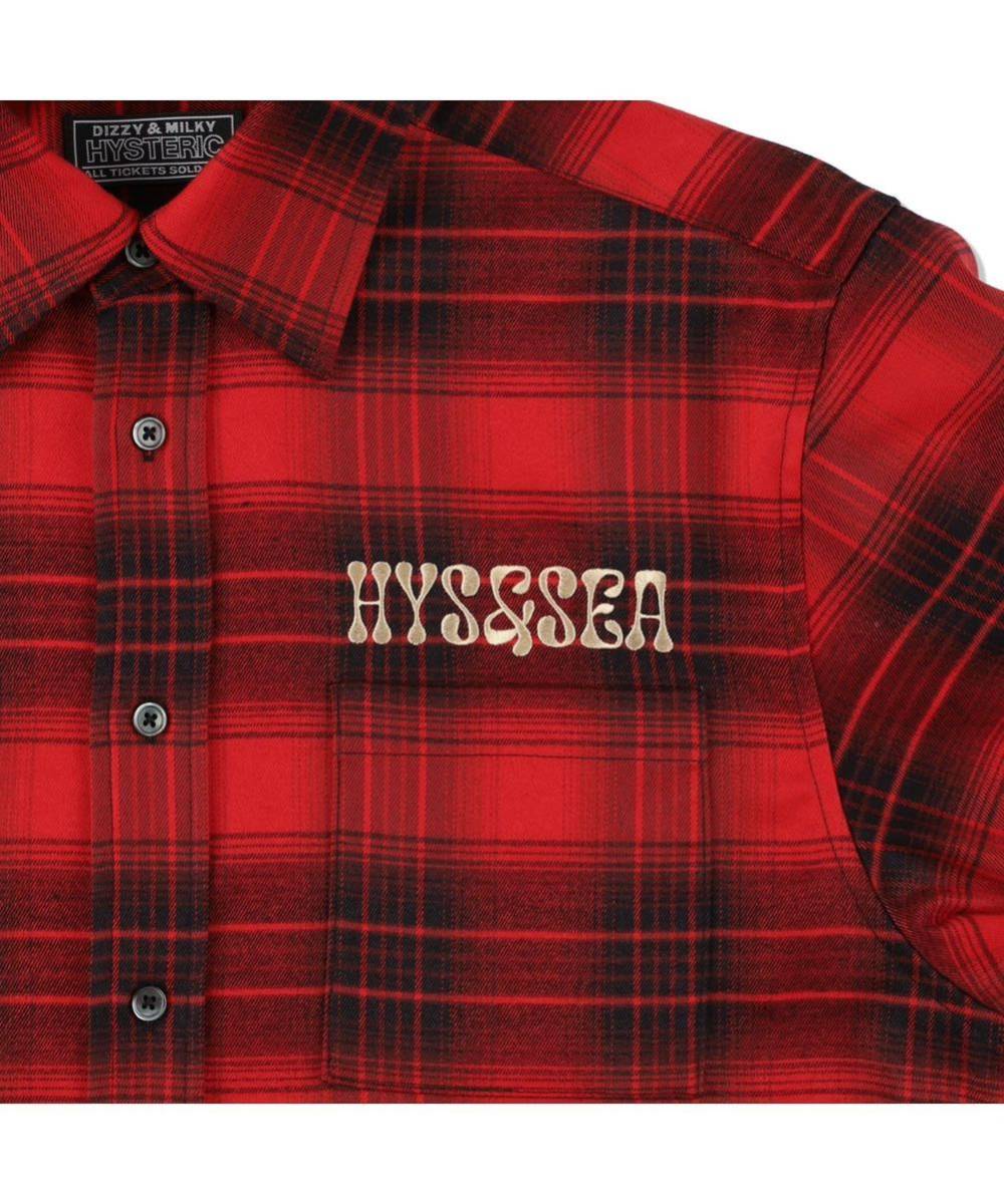 XL size WIND AND SEA HYSTERIC GLAMOUR MEN CHECK SHIRT wing Dan si- Hysteric Glamour check shirt RED red red WDS