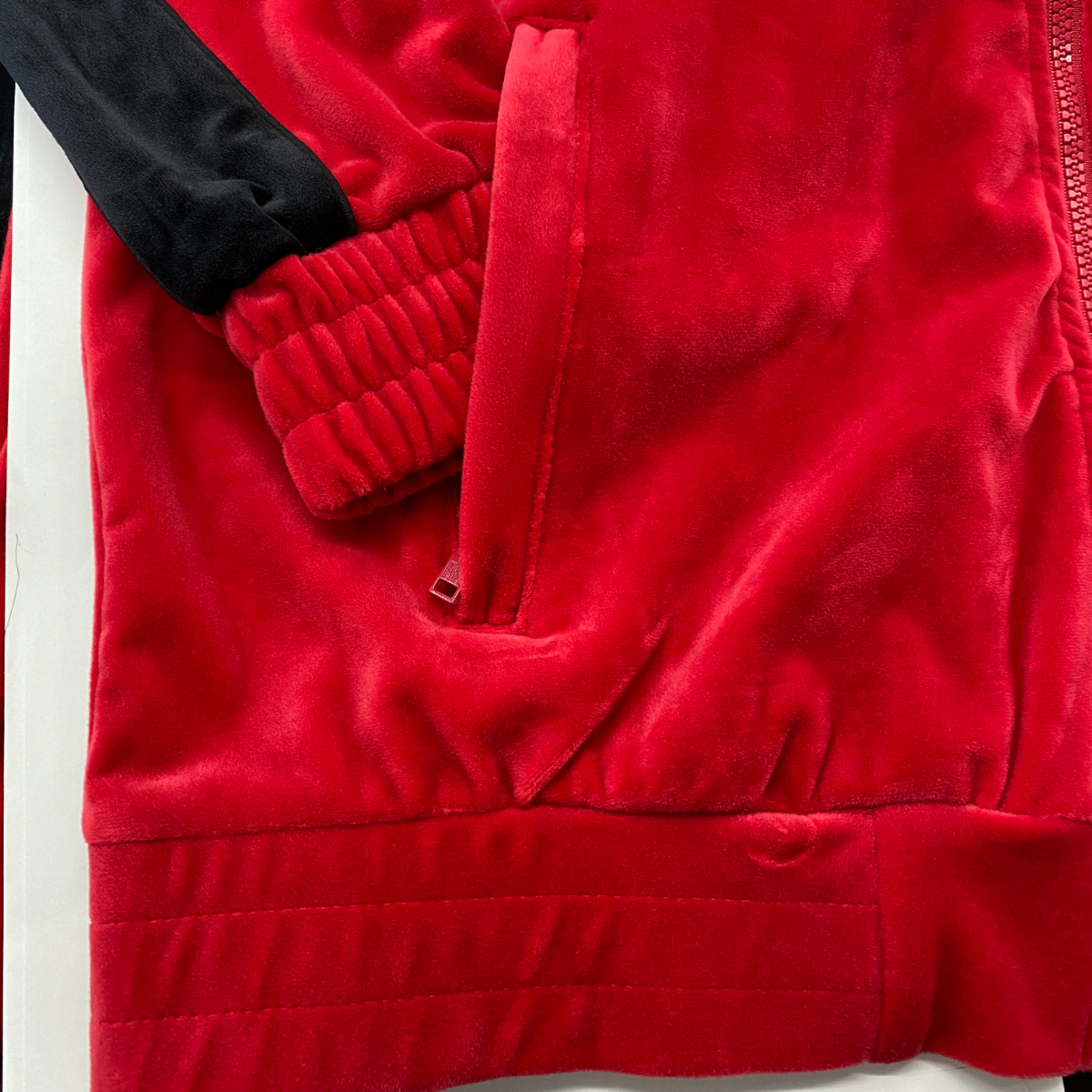 USA正規品 【M】 アメリカ限定 REBEL MINDS NYC レベルマインド VELOUR ベロア トラックスーツ 上下 セットアップ RED 赤_画像3