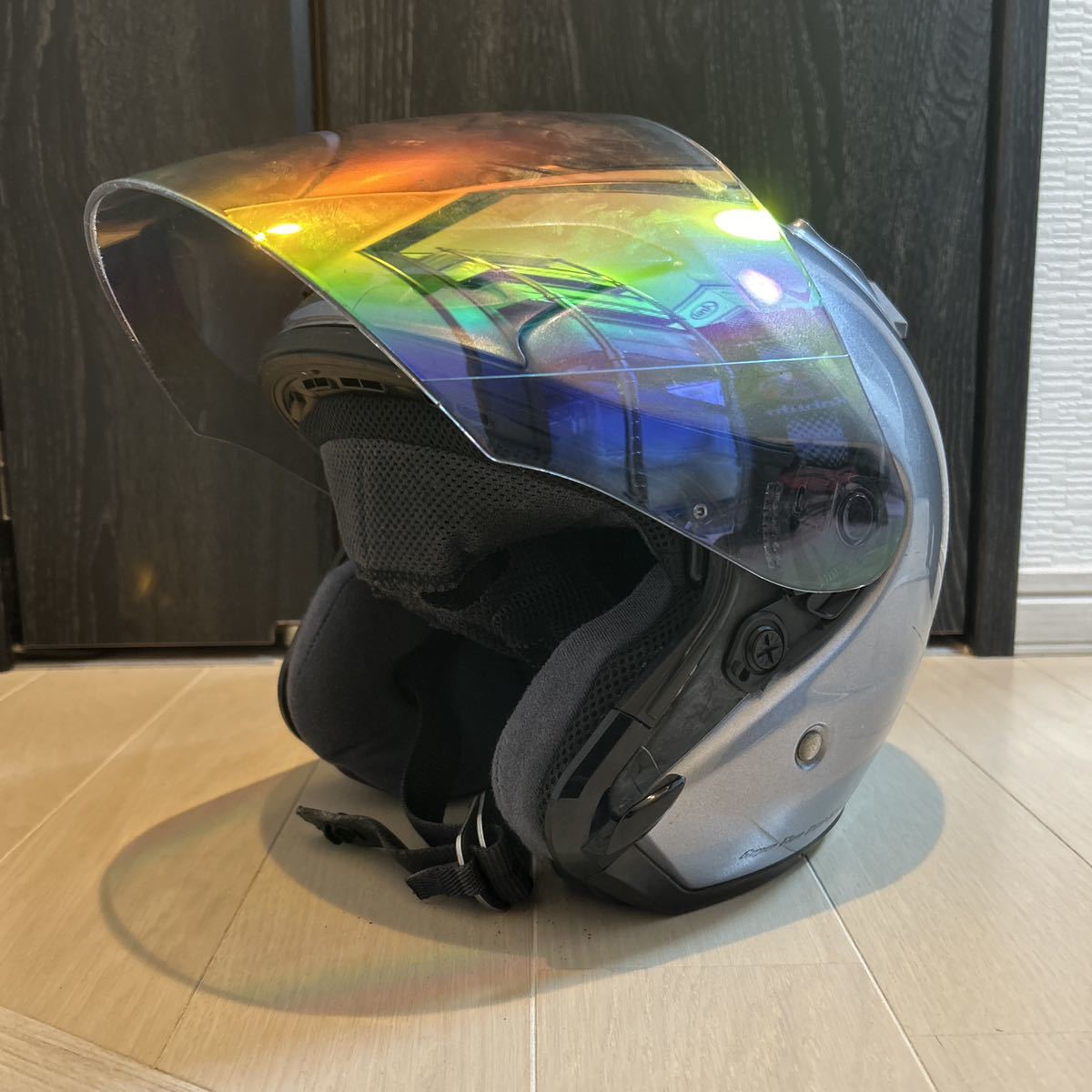 SHOEI ショウエイ J-FORCE2 Jフォース2 Lサイズ ディープシルバー ジェットヘルメット 製造4/5の画像2